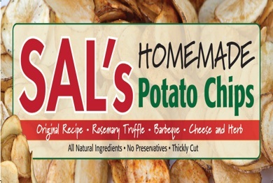 New: Sal's Homemade Potato Chips in Original, Rosemary Truffle, Barbeue & Cheese and Herb flavers.